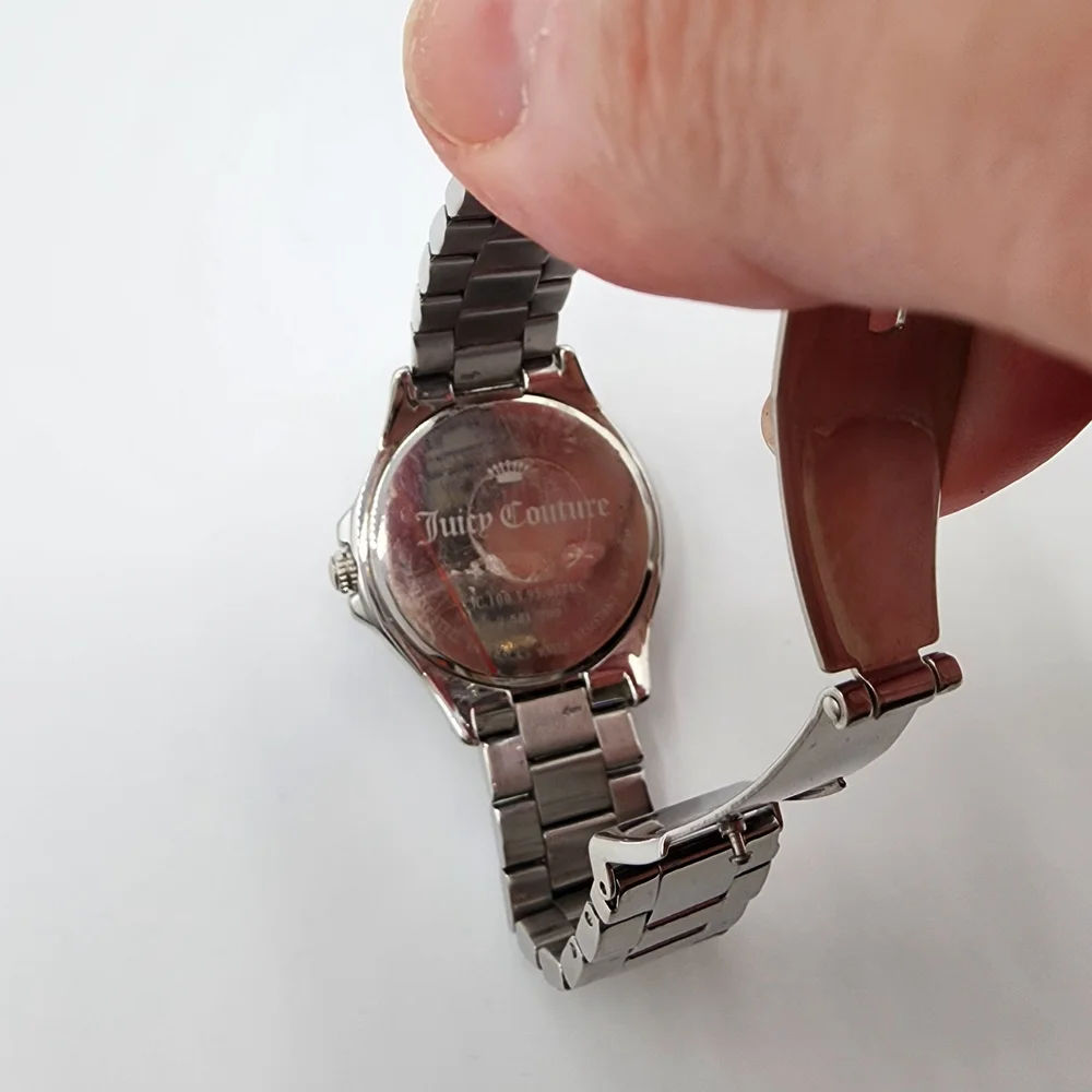 Juicy Couture Silver and Pink Watch